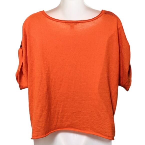 AUTUMN CASHMERE Rolled Hem Boxy Lightweight Top S - Picture 5 of 6